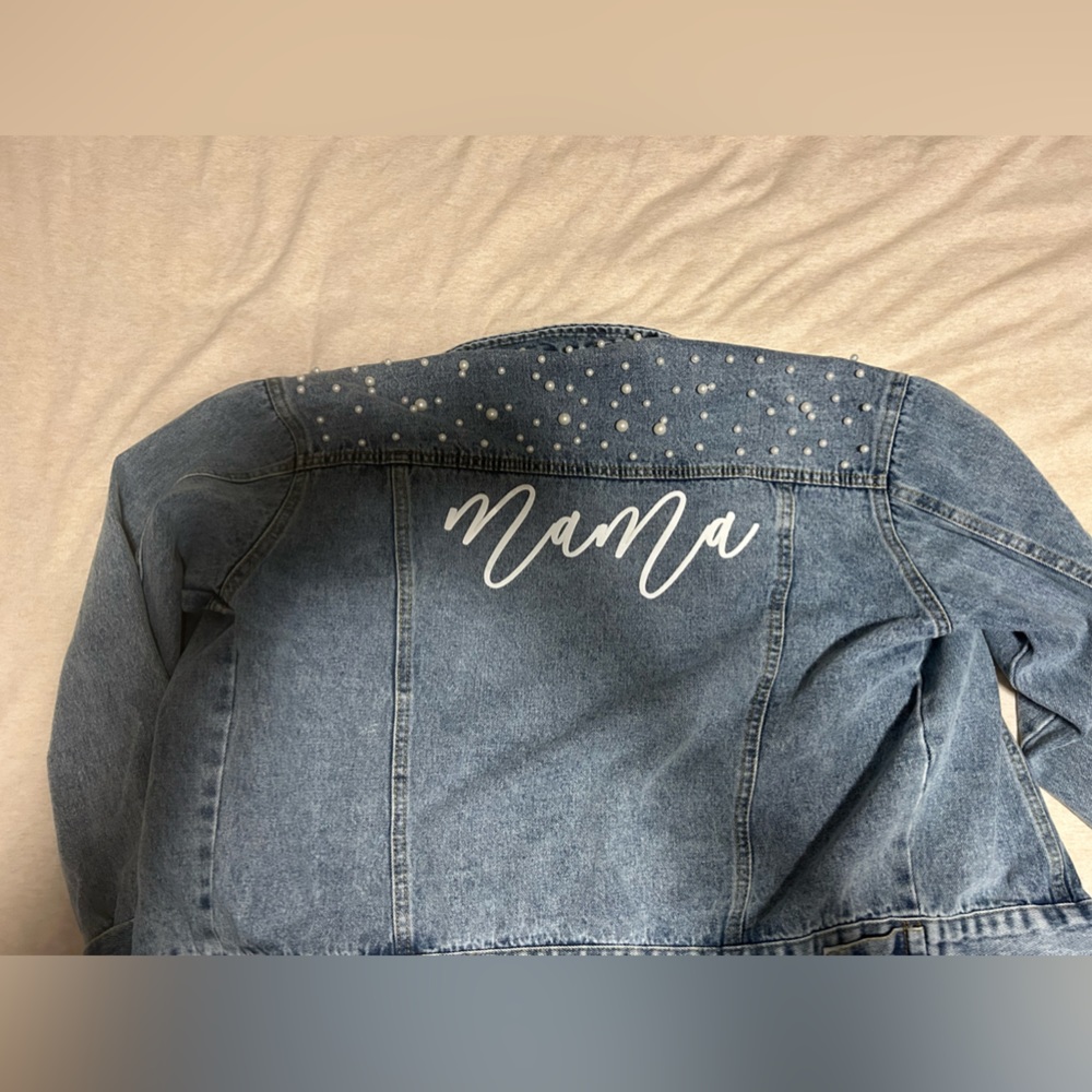 Mama pearl denim jacket.